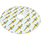 Blauwgele cartoon kerstboom rok (Gekanteld)