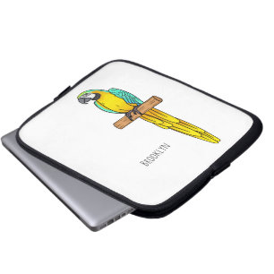 Blauwgele cartoon laptop sleeve