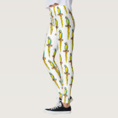 Blauwgele cartoon leggings (Links)