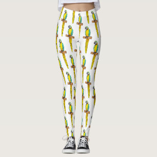 Blauwgele cartoon leggings