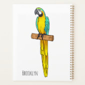 Blauwgele cartoon planner (Achterkant)