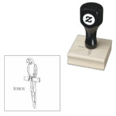 Blauwgele cartoon rubberstempel (Gestempeld)