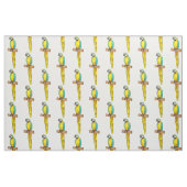 Blauwgele cartoon stof (Fat Quarter)