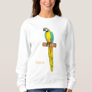 Blauwgele cartoon trui