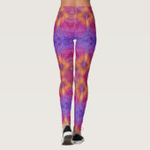 blauwgele diamantboom leggings (Achterkant)