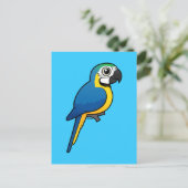 Blauwgele Macaw Briefkaart (Staand voorkant)