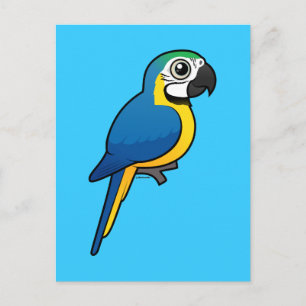 Blauwgele Macaw Briefkaart