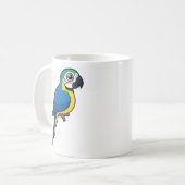 Blauwgele Macaw Koffiemok (Voorkant links)
