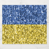 Blauwgele Oekraïense vlag Bier Etiket (Enkel label)