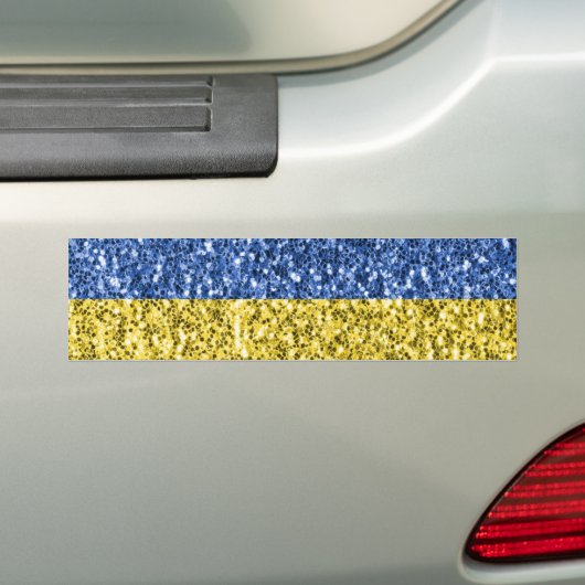 Blauwgele Oekraïense vlag Bumpersticker (Op auto)
