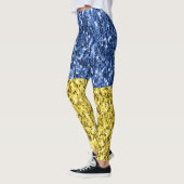 Blauwgele Oekraïense vlag Leggings (Links)