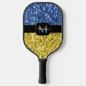 Blauwgele Oekraïense vlag Pickleball Paddle (Achterkant)