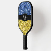 Blauwgele Oekraïense vlag Pickleball Paddle (Links)