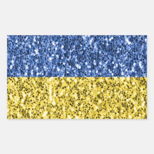 Blauwgele Oekraïense vlag Rechthoekige Sticker (Voorkant)