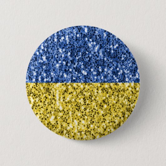 Blauwgele Oekraïense vlag Ronde Button 5,7 Cm (Voorkant)