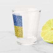 Blauwgele Oekraïense vlag Shot Glas (Rechts)
