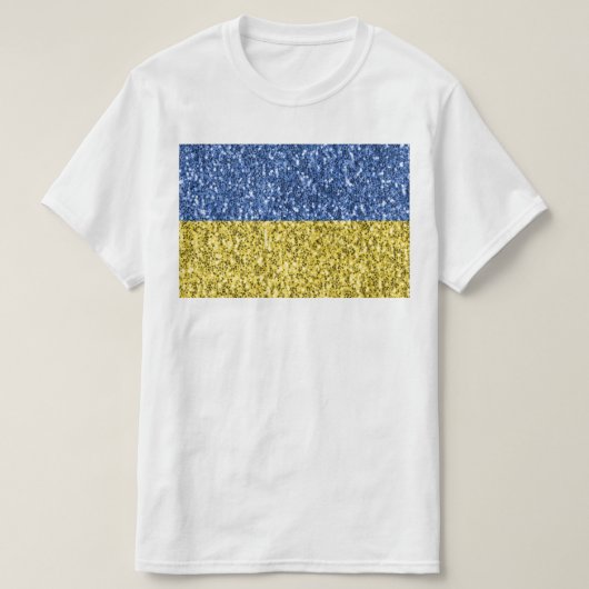 Blauwgele Oekraïense vlag T-shirt (Design voorkant)