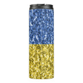 Blauwgele Oekraïense vlag Thermosbeker (Achterkant)