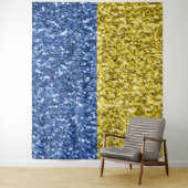 Blauwgele Oekraïense vlag Wandkleed (In situ)