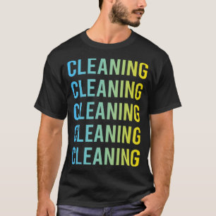 Blauwgele reiniging t-shirt