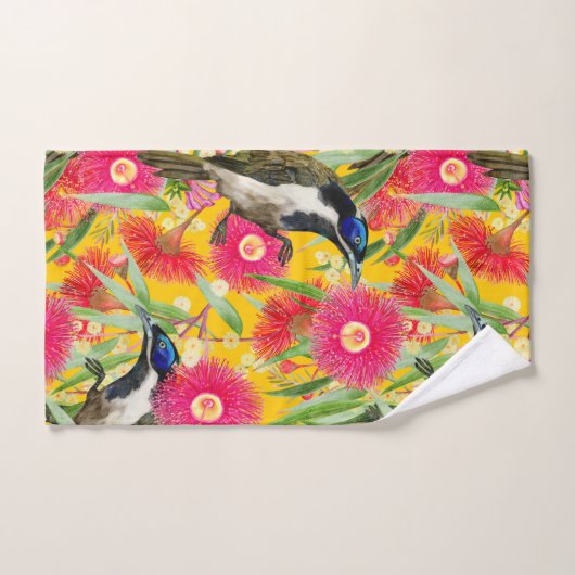 Blauwgelige Honoogatroop Bad Handdoek (Handdoek)