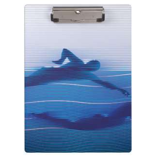 Blauwgelijnde swimmer Silhouettes Klembord