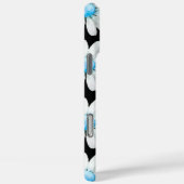 Blauwgestippelde Madeliefjes Case-Mate iPhone Case (Achterkant / Rechts)