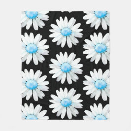 Blauwgestippelde Madeliefjes Fleece Deken