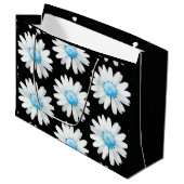 Blauwgestippelde Madeliefjes Groot Cadeauzakje (Voorkant Gekanteld)