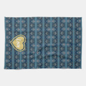 Blauwgestreepte Keukenhanddoek van de Dichter Adie (Horizontaal)