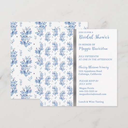 Blauwgeverfde olievloeistoestoestel kaart (Voorkant / Achterkant)