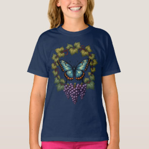 Blauwgevleugelde Diana parelmoervlinder en Cynthia T-shirt