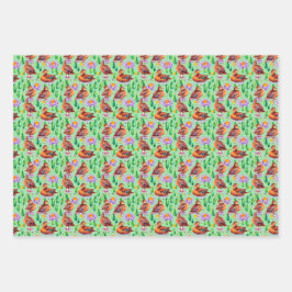 Blauwgevleugelde Slagpaterducks In Een Moeras Patr Inpakpapier Vel