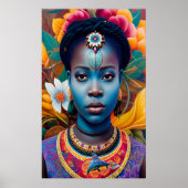Blauwgezicht Afrikaanse prinses Poster (Voorkant)