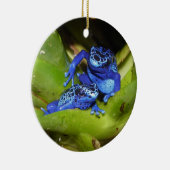 Blauwgifdekkikkers in bladeren 1 keramisch ornament (Rechts)