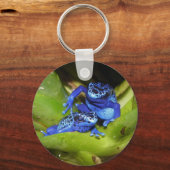 Blauwgifdekkikkers in bladeren 1 sleutelhanger (Voorkant)