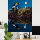 Blauwgifkikker en paddenstoel poster (Thuiskantoor)