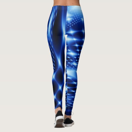 Blauwgloeifractal Leggings (Achterkant)
