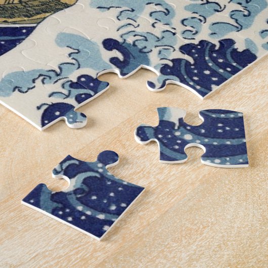 Blauwgolf Ukiyo e japans schilderij Legpuzzel (Zijkant)