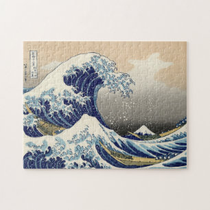 Blauwgolf Ukiyo e japans schilderij Legpuzzel