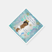 Blauwgoud onder het Zee Prince Baby shower Etnisch Servetten (Hoek)