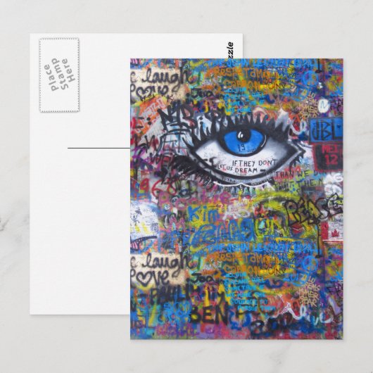 Blauwgraffiakoorts Briefkaart (Voorkant / Achterkant)