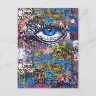 Blauwgraffiakoorts Briefkaart
