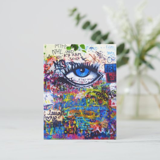 Blauwgraffiakoorts Briefkaart (Staand voorkant)