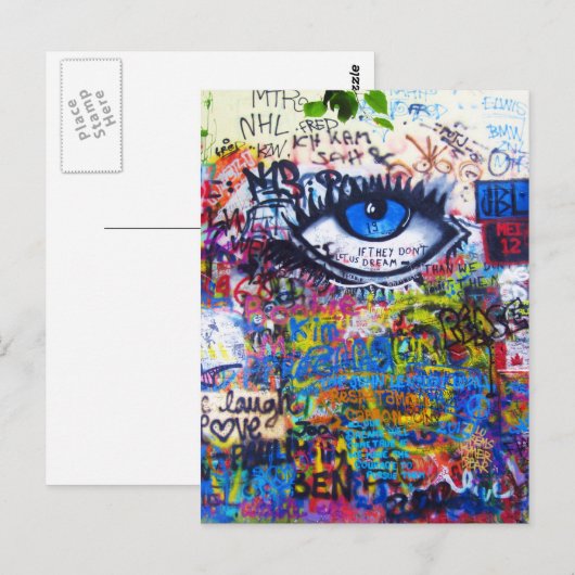 Blauwgraffiakoorts Briefkaart (Voorkant / Achterkant)