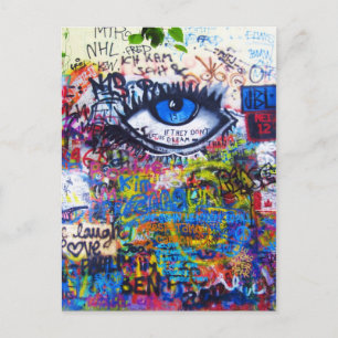 Blauwgraffiakoorts Briefkaart