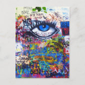 Blauwgraffiakoorts Briefkaart (Voorkant)