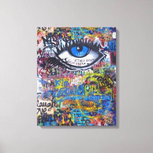 Blauwgraffiakoorts Canvas Afdruk (Voorkant)