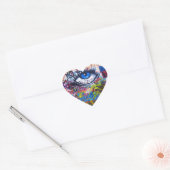 Blauwgraffiakoorts Hart Sticker (Envelop)
