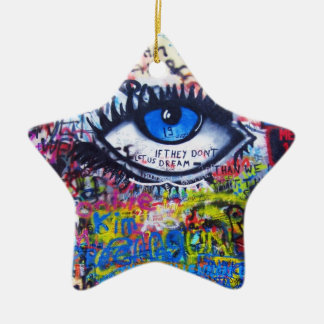 Blauwgraffiakoorts Keramisch Ornament
